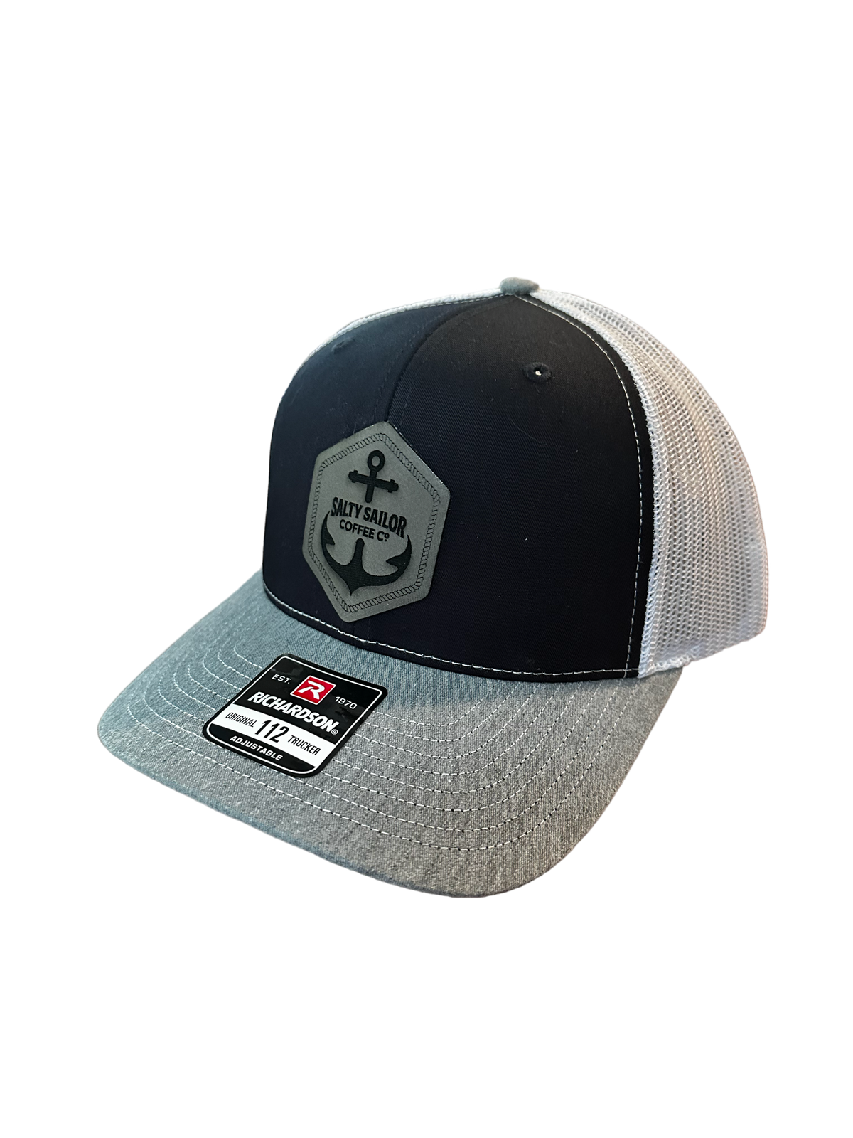 Salty Sailor Trucker Hat with Leather Emblem | Salty Sailor