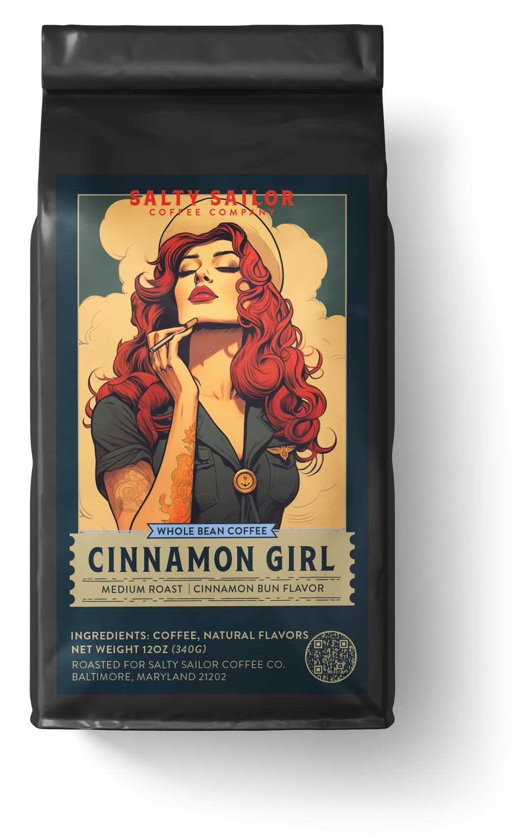 My Cinnamon Girl: Cinnamon Bun Flavored Coffee coffee bag, straight-on view