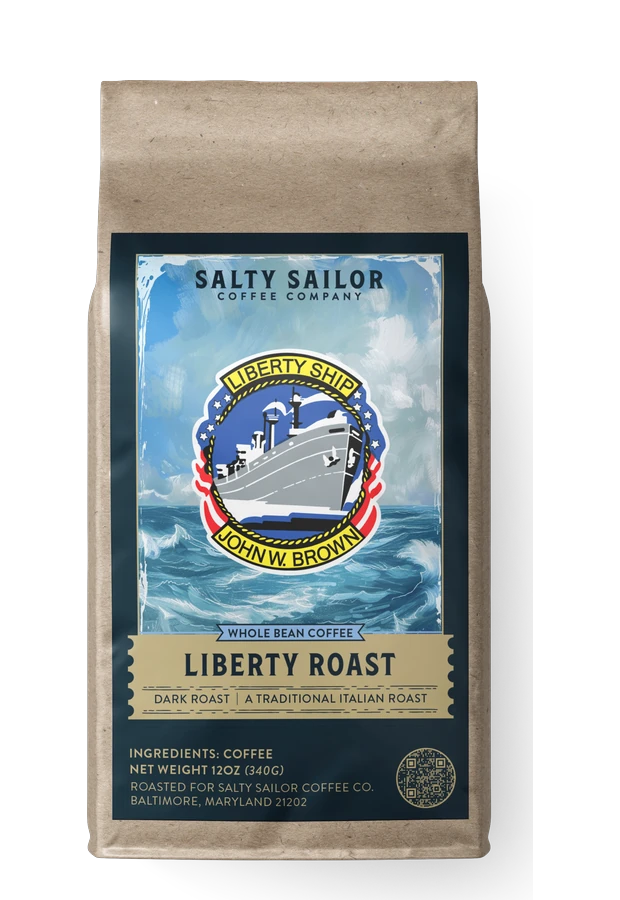 SS JOHN W BROWN Liberty Roast coffee bag, straight-on view