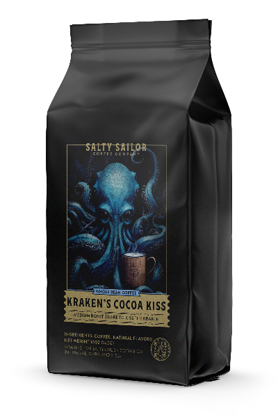 Kraken's Cocoa Kiss: Mocha Flavored Coffee | Salty Sailor Coffee