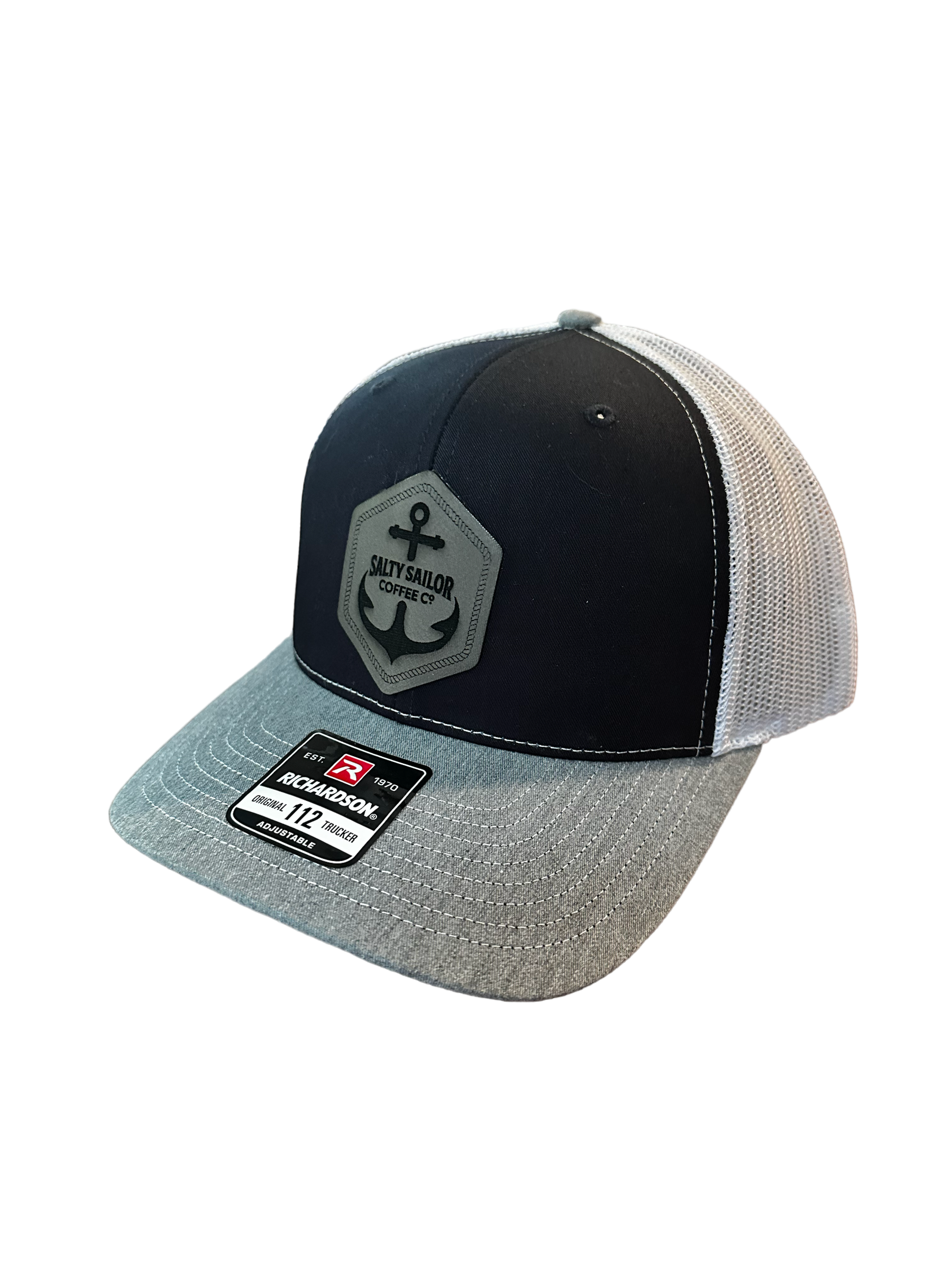 Salty Sailor Trucker Hat with Leather Emblem
