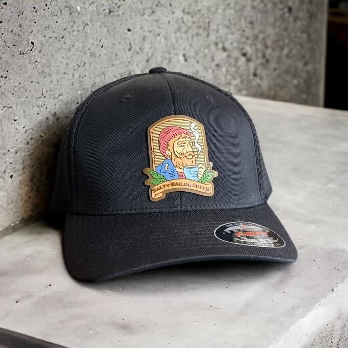 Salty Sailor Trucker Hat with Silicon Emblem