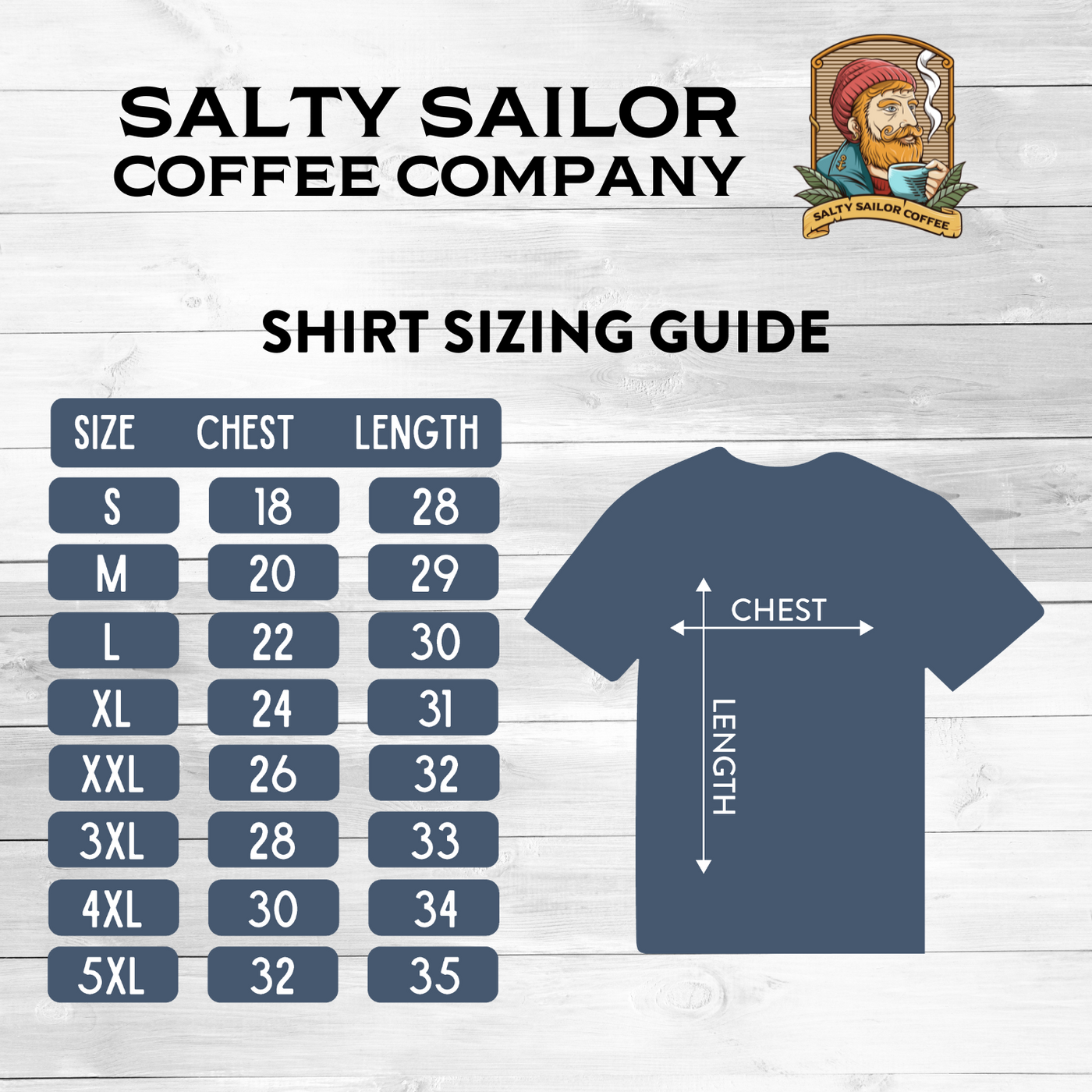 Death by Decaf Salty Sailor T Shirt