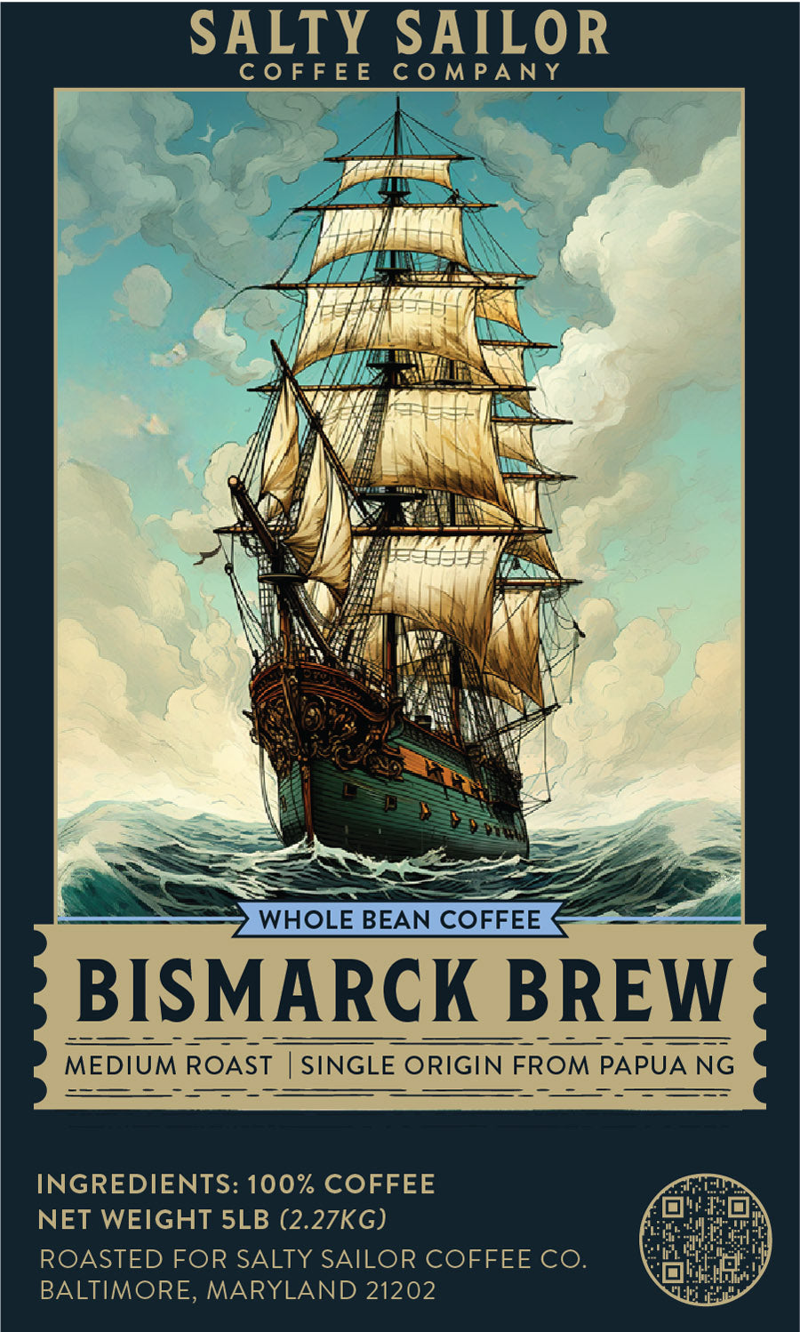 Salty Sailor's 5-Pound Bulk Coffee Bag