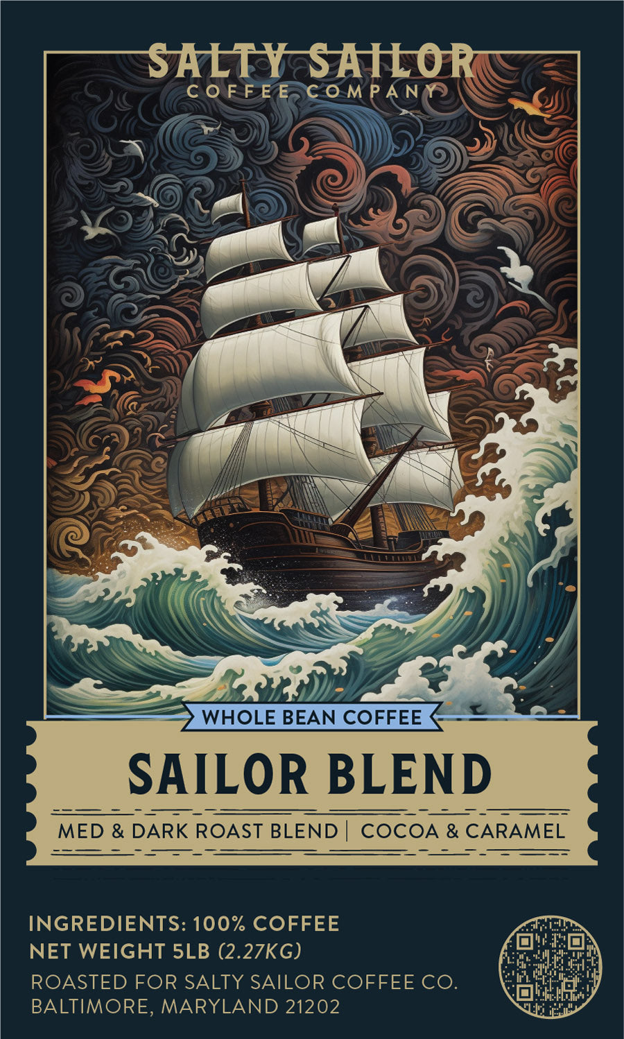Salty Sailor's 5-Pound Bulk Coffee Bag