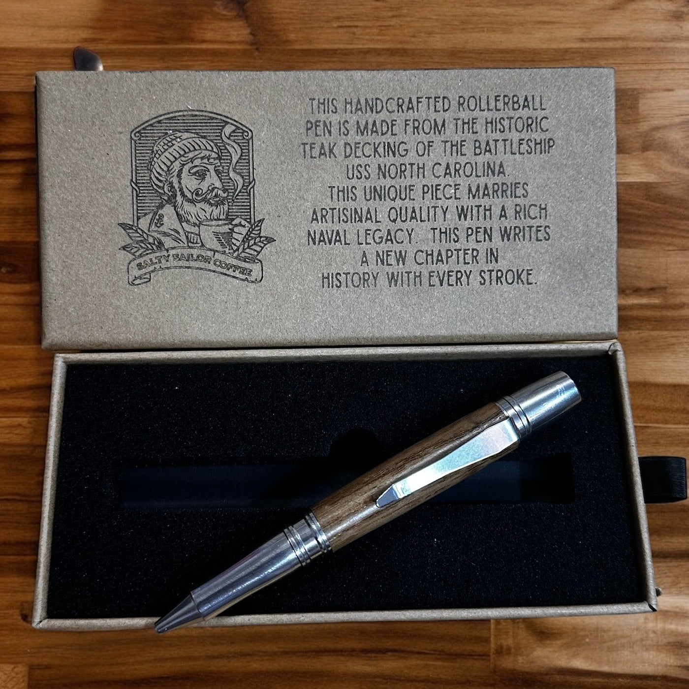 USS NORTH CAROLINA Teak Decking Custom Pen