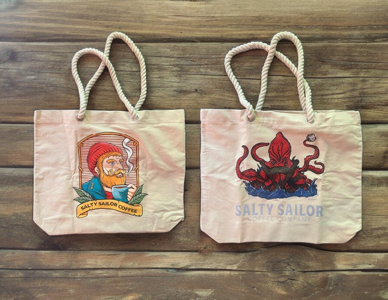 Set Sail with Style: Salty Sailor Coffee Company Tote Bags