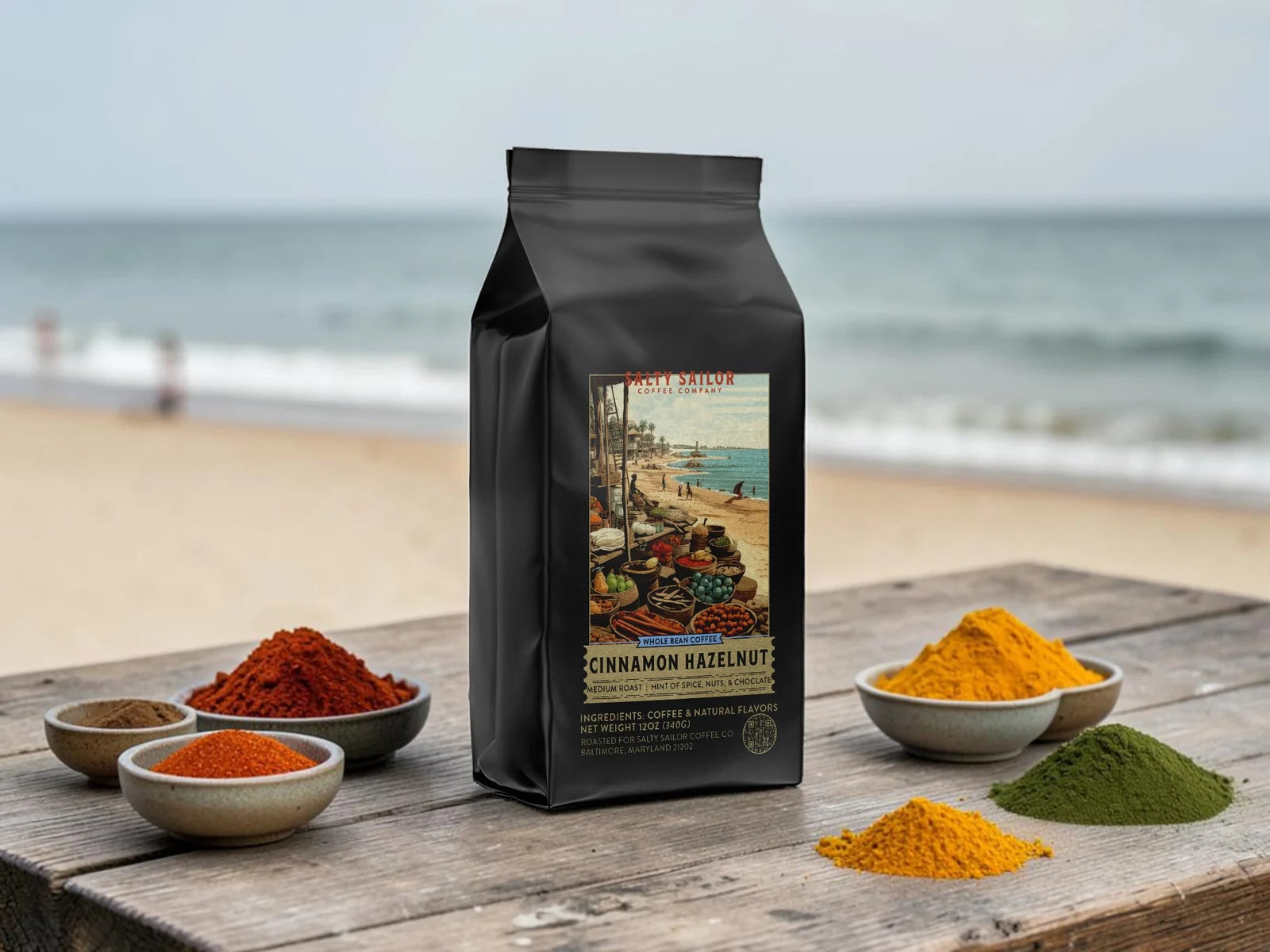 Cinnamon Hazelnut Coffee package artwork