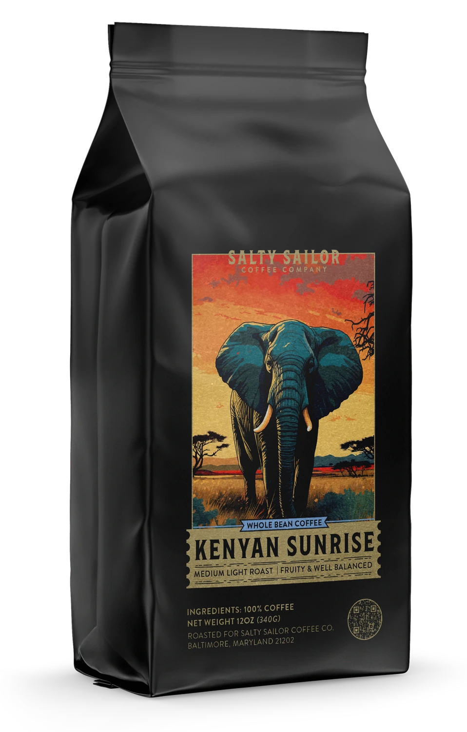 Kenyan Sunrise, three-quarter view