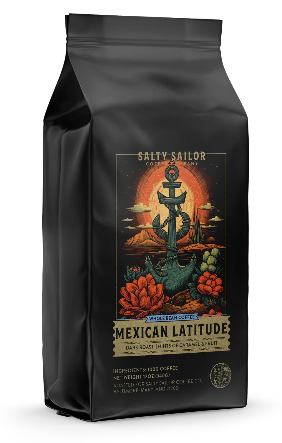 Mexican Latitude, three-quarter view
