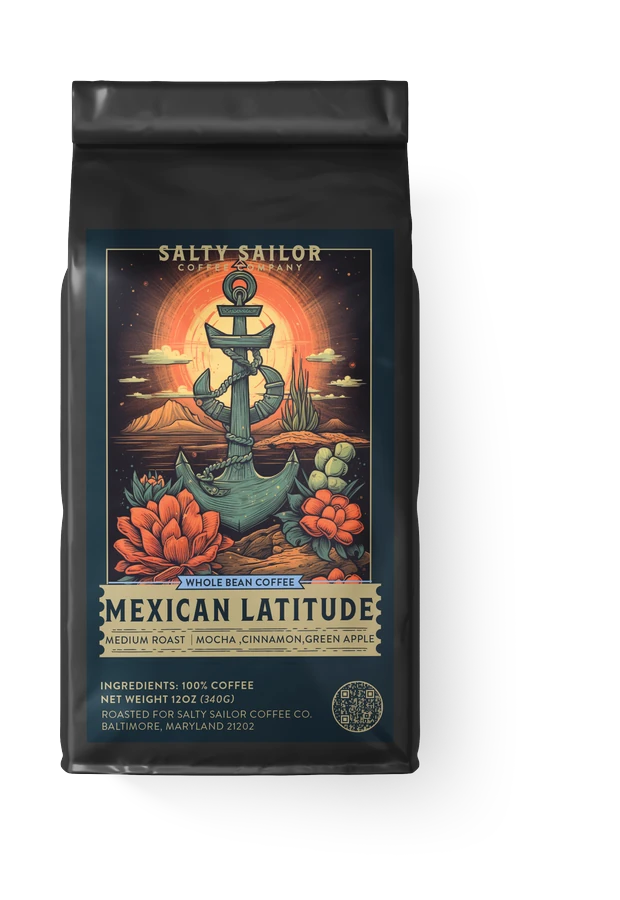 Mexican Latitude coffee bag, straight-on view