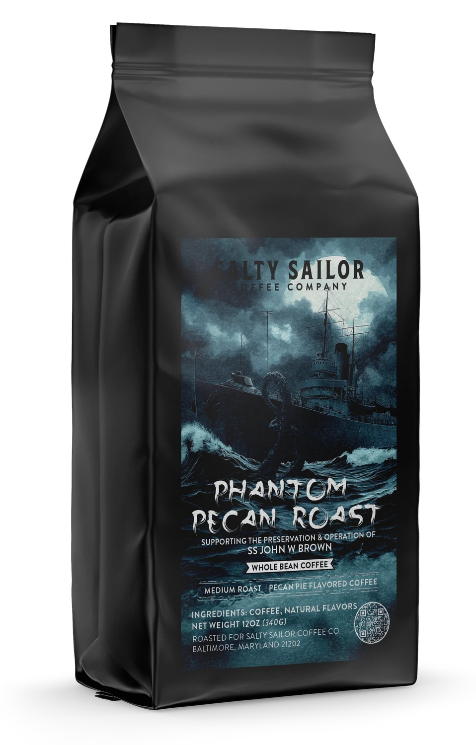 Phantom Pecan Roast, three-quarter view