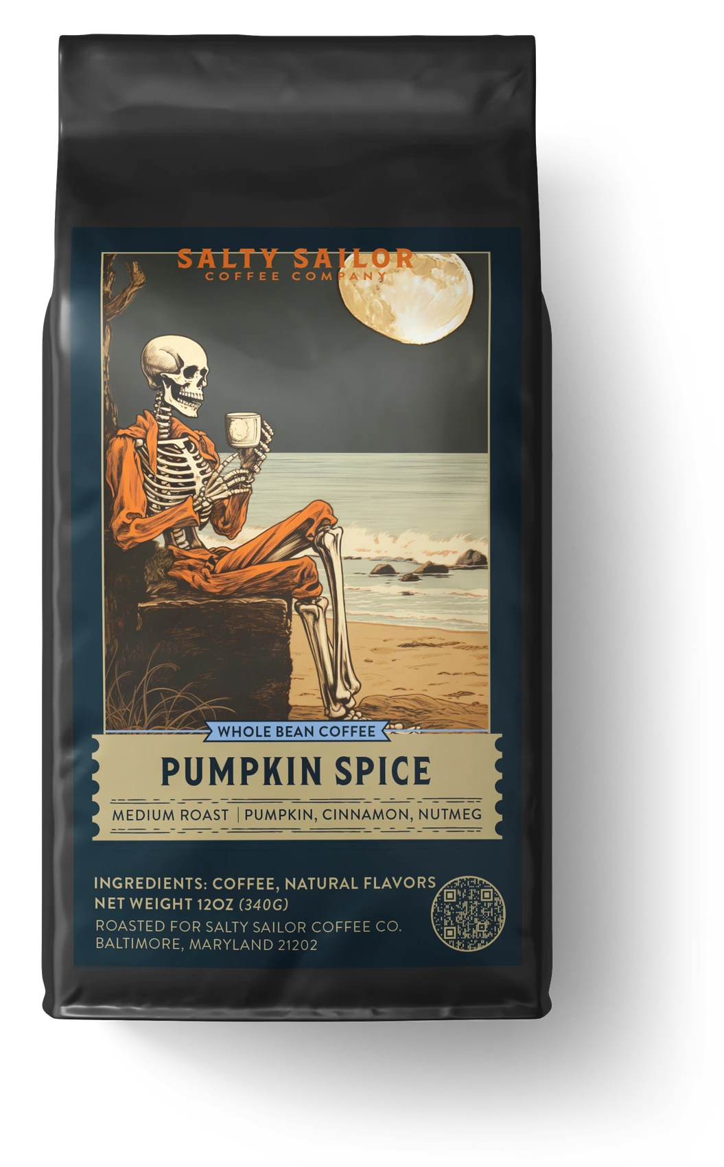 Pumpkin Spice:  A Limited Edition Coffee coffee bag, straight-on view