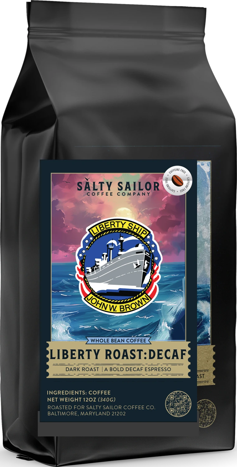 SS JOHN W BROWN Liberty Roast Decaf, three-quarter view