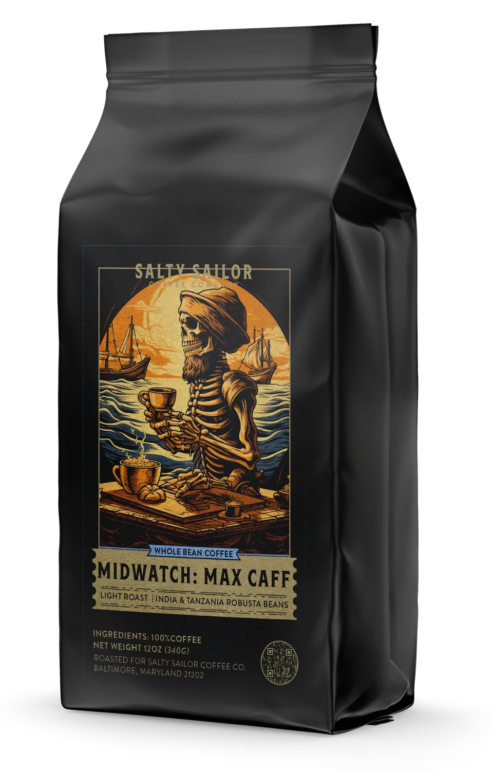 The Midwatch:  Max Caff, three-quarter view
